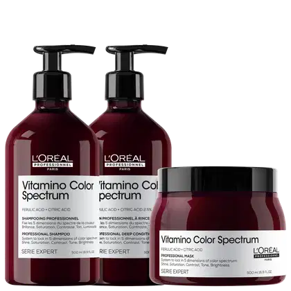Kit L'Oréal Professionnel Vitamino Color Spectrum Trio Care, 3 produtos.
