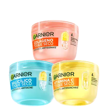 Imagem do produto Kit Garnier Toque Seco SkinActive Uniform & Matte Triplo Care (3 Produtos)