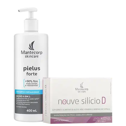 Kit Mantecorp Pielus Forte + Nouve Silicio D, 2 produtos.