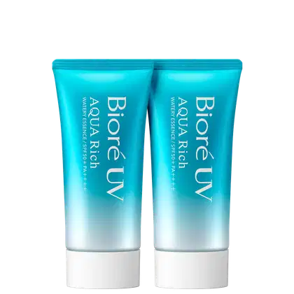 Kit Bioré Aqua Rich Watery Essence Dupla Proteção, 2 unidades.