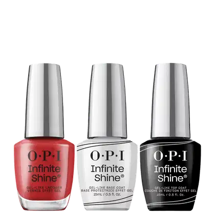 Kit OPI Infinite Shine Trio, 3 produtos.