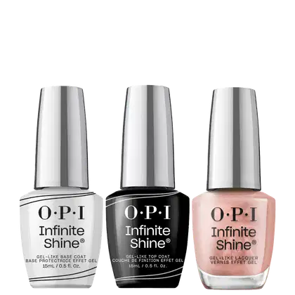 Kit OPI Infinite Shine Trio Werkin' Shine to Five, 3 produtos.