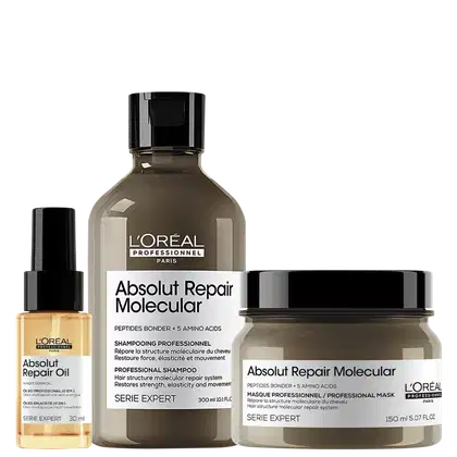 Imagem do produto Kit L'Oréal Professionnel Absolut Repair Molecular Gold Quinoa (3 Produtos)