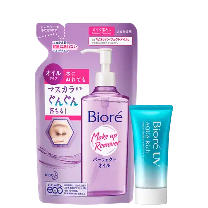 Kit Bioré Protetor Solar + Demaquilante Duo, 2 produtos.
