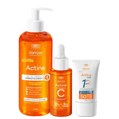 Kit Darrow Actine Triplo Tratamento, 3 produtos.