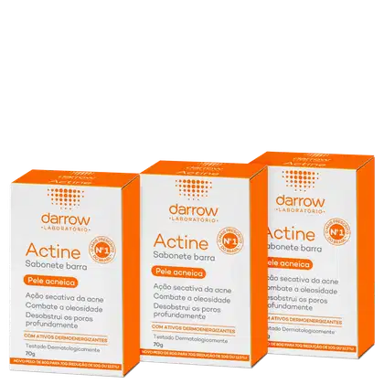 Kit Darrow Actine Sabonete Triple, 3 unidades.