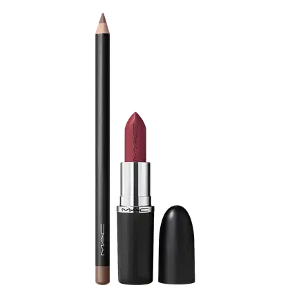 Kit M·A·C MACximal Satin Amorous + Lip Pencil Stone, 2 produtos.