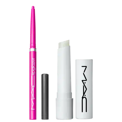 Kit M·A·C Squirt Clear + Lipglazer Glossy Liner Candy Yum Yum, 2 produtos.