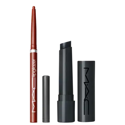 Kit M·A·C Squirt Jet + Lipglazer Glossy Liner Lady Danger, 2 produtos.