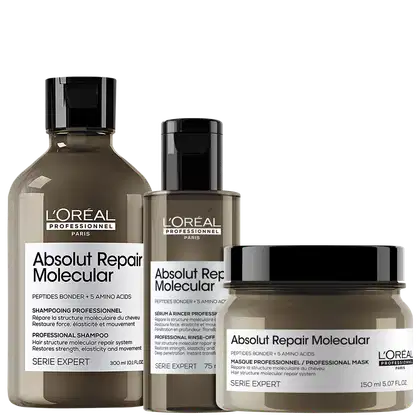 Kit L'Oréal Professionnel Absolut Repair Molecular Trio Power, 3 produtos.