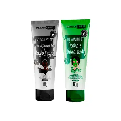Imagem do produto Kit Peel Off Argila Verde e Argila Negra Dermachem