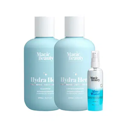 Imagem do produto KIT MAGIC BEAUTY HYDRA HERO - SHAMPOO 250ML + CONDICIONADOR 250ML + LEAVE-IN 120ML