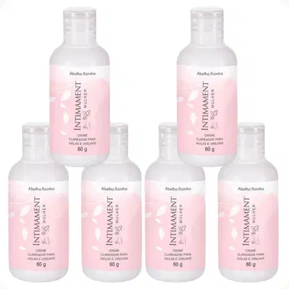 Imagem do produto Kit 6 Creme Clareador de Axilas e Virilhas Intimament Abelha Rainha 60g Para Pele Escurecida