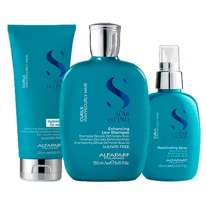 Imagem do produto Kit Alfaparf Milano Professional Semi Di Lino Curls - Shampoo e Condicionador e Spray Ativador