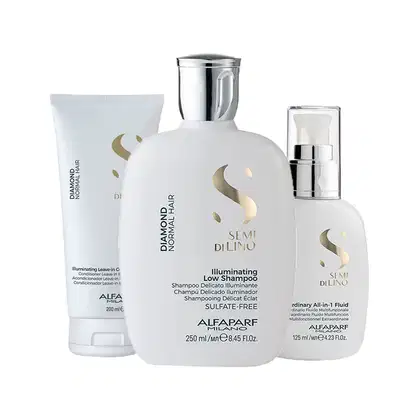 Imagem do produto Kit Alfaparf Milano Professional Semi Di Lino Diamond - Shampoo e Condicionador Leave-in e Finalizador