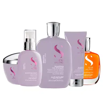 Imagem do produto Kit Alfaparf Milano Professional Semi Di Lino Smooth Smoothing - 5 Produtos