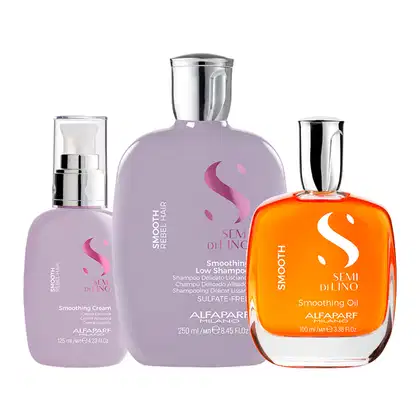 Imagem do produto Kit Alfaparf Milano Professional Semi Di Lino Smooth Smoothing - Shampoo e Creme e Óleo