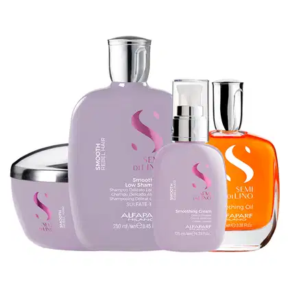 Imagem do produto Kit Alfaparf Milano Professional Semi Di Lino Smooth Smoothing - Shampoo e Máscara e Óleo Capilar e Finalizador