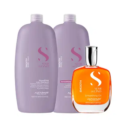 Imagem do produto Kit Alfaparf Milano Professional Semi Di Lino Smooth Smoothing - Shampoo e Condicionador e Óleo