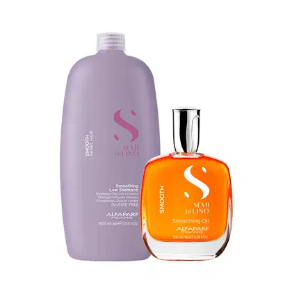 Imagem do produto Kit Alfaparf Milano Professional Semi Di Lino Smooth Smoothing Profissional - Shampoo e Óleo