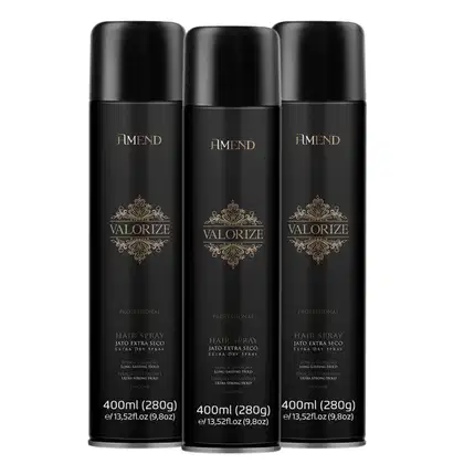 Imagem do produto Kit Hair Spray Amend 3 Unidades De 400ml Valorize UltraForte
