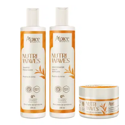 Imagem do produto Apice Kit Shampoo Condicionador e Máscara Nutri Waves 300ml