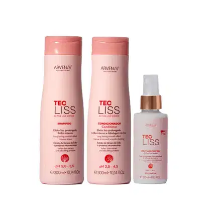 Imagem do produto Kit Arvensis Tec Liss - Shampoo 300ml + Condicionador 300ml + Spray Finalizador 120ml