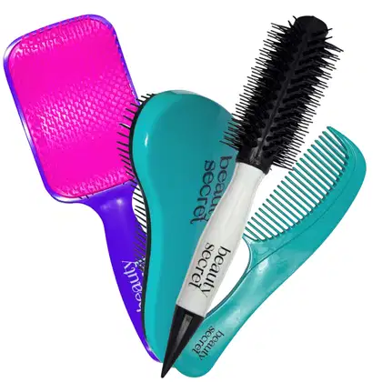 Imagem do produto Kit Beauty Secret Escova Alisamento Raquete Magica e Pente
