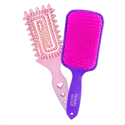 Imagem do produto Kit Escova Raquete Desembaraçadora e Fitagem Beauty Secret