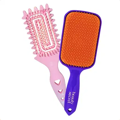 Imagem do produto Kit Escova Raquete Desembaraçador e Fitagem Beauty Secret