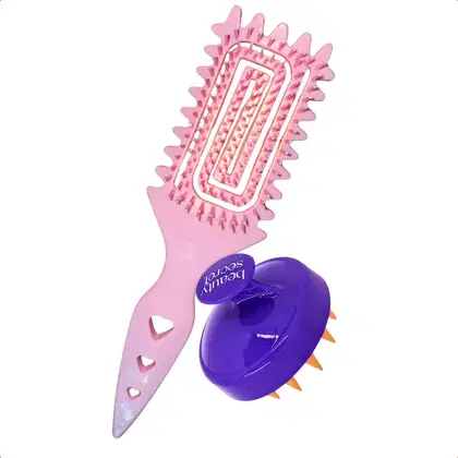 Imagem do produto Kit Escova Fitagem dos Cachos e Massageador Beauty Secret