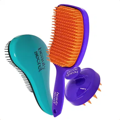 Imagem do produto Kit Escovas Beauty Secret Raquete Mágica e Massageador