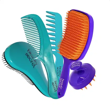 Imagem do produto Kit Escovas e Pentes Completo com Massageador Beauty Secret