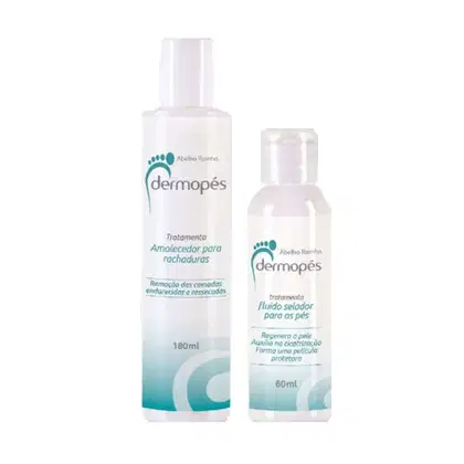 Imagem do produto Kit Amolecedor + Fluido Selador Para Rachaduras nos Pés DERMOPÉS Abelha Rainha REF 6454