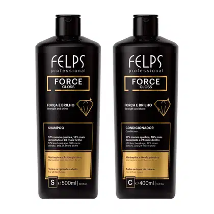 Imagem do produto Kit Felps Force Gloss — Shampoo 500ml + Condicionador 400ml