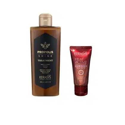 Imagem do produto Kerasys Kit (Tratamento Propolis Shine 180ml + Leave in Heat Active 50ml)