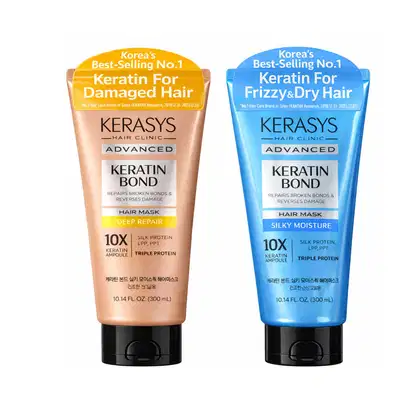 Imagem do produto Kerasys Advanced Keratin Bond Máscaras Kit ( Silky Moisture + Deep Repair ) 300ml