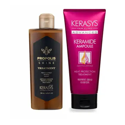 Imagem do produto Kerasys Kit (Tratamento Própolis Shine 180ml + Máscara Keramide Heat 200ml)