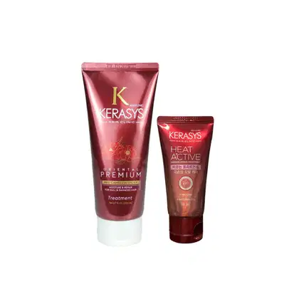 Kit Kerasys Oriental Premium + Heat Active Damage Repair, 2 produtos.