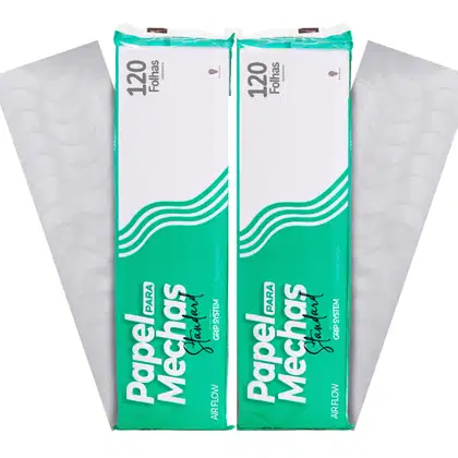 Imagem do produto Kit Papel Para Mecha 2un. Standard Branco 11X47cm 120 Folhas