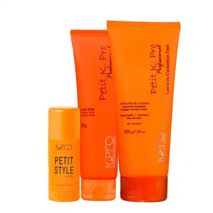 Kit K.Pro Petit com Leave-In Teen 220ml + Leave-In Cachinhos 200g + Style 30g