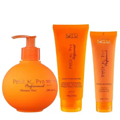 Kit K.Pro Petit com Shampoo 240ml + Leave-In Cachinhos 200g + Pomada 90g