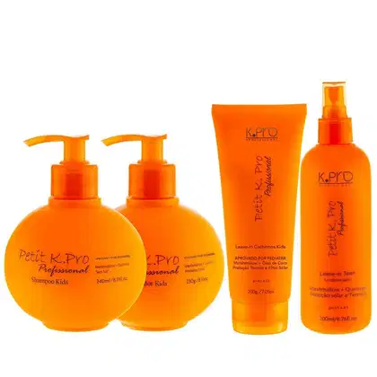 Kit K.Pro Petit com Shampoo 240ml + Condicionador 230ml + Leave-In Teen 220ml + Leave-In Cachinhos 200g