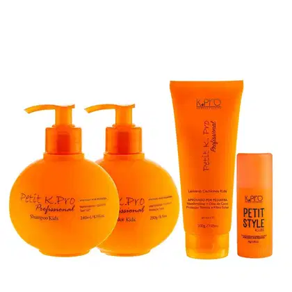 Kit K.Pro Petit com Shampoo 240ml + Condicionador 230ml + Leave-In Cachinhos 200g + cera Style 30g