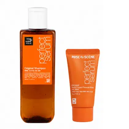 Imagem do produto Mise en Scène Duo Perfect Sérum  Sh. 200m l+ Máscara Mini 30g