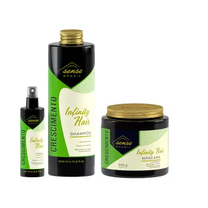 Imagem do produto Sense Brasil Infinity Hair Kit (Shampoo e Máscara 500ml + Tônico 100ml)