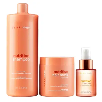 Imagem do produto kit Braé Stages Nutrition Shampoo 1L + Máscara 500g + Hair Oil 60ml
