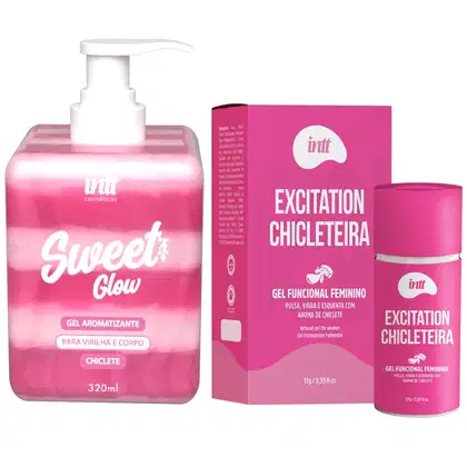Imagem do produto Kit com Sweet Glow chiclete Intt Excitation chicleteira