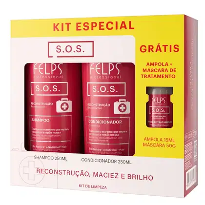 Imagem do produto Felps Kit Especial S.O.S Reconstrução Capilar - 4 Itens