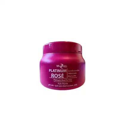 Condicionador Hidratante Matizador Mairibel Platinum Rosê, 250g.
